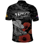 Australia 1915 Gallipoli ANZAC Polo Shirt 111th Anniversary Army Boots And Slouch Hat