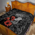 Australia 1915 Gallipoli ANZAC Quilt 111th Anniversary Army Boots And Slouch Hat