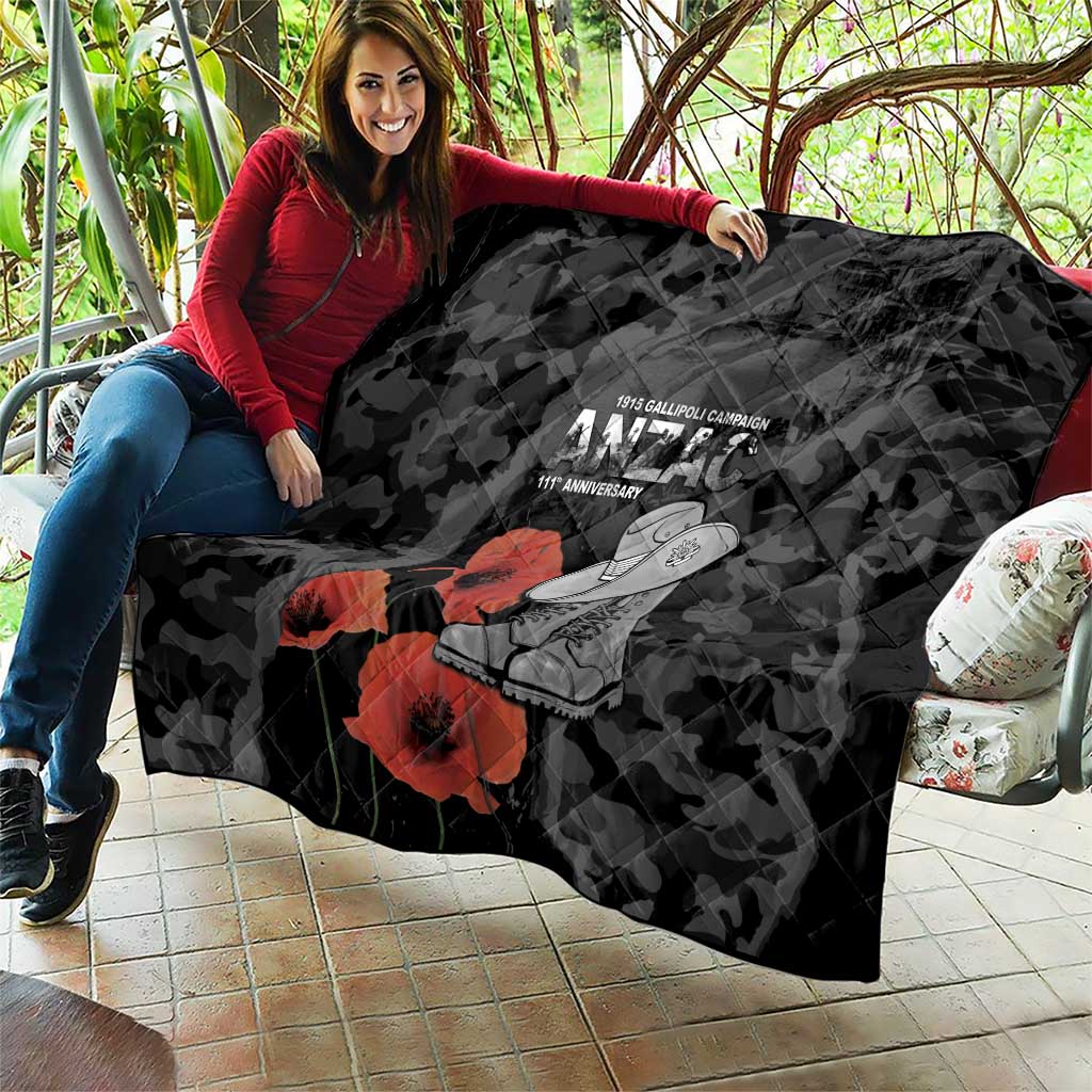 Australia 1915 Gallipoli ANZAC Quilt 111th Anniversary Army Boots And Slouch Hat