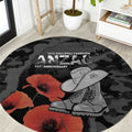 Australia 1915 Gallipoli ANZAC Round Carpet 111th Anniversary Army Boots And Slouch Hat
