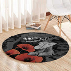 Australia 1915 Gallipoli ANZAC Round Carpet 111th Anniversary Army Boots And Slouch Hat