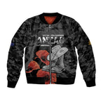 Australia 1915 Gallipoli ANZAC Sleeve Zip Bomber Jacket 111th Anniversary Army Boots And Slouch Hat