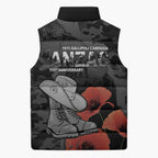 Australia 1915 Gallipoli ANZAC Sleeveless Puffer Jacket 111th Anniversary Army Boots And Slouch Hat