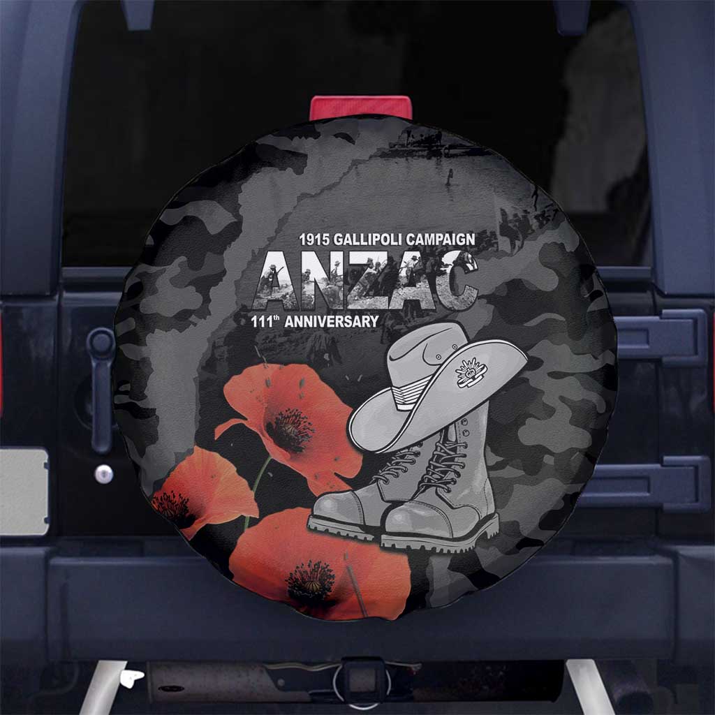 Australia 1915 Gallipoli ANZAC Spare Tire Cover 111th Anniversary Army Boots And Slouch Hat