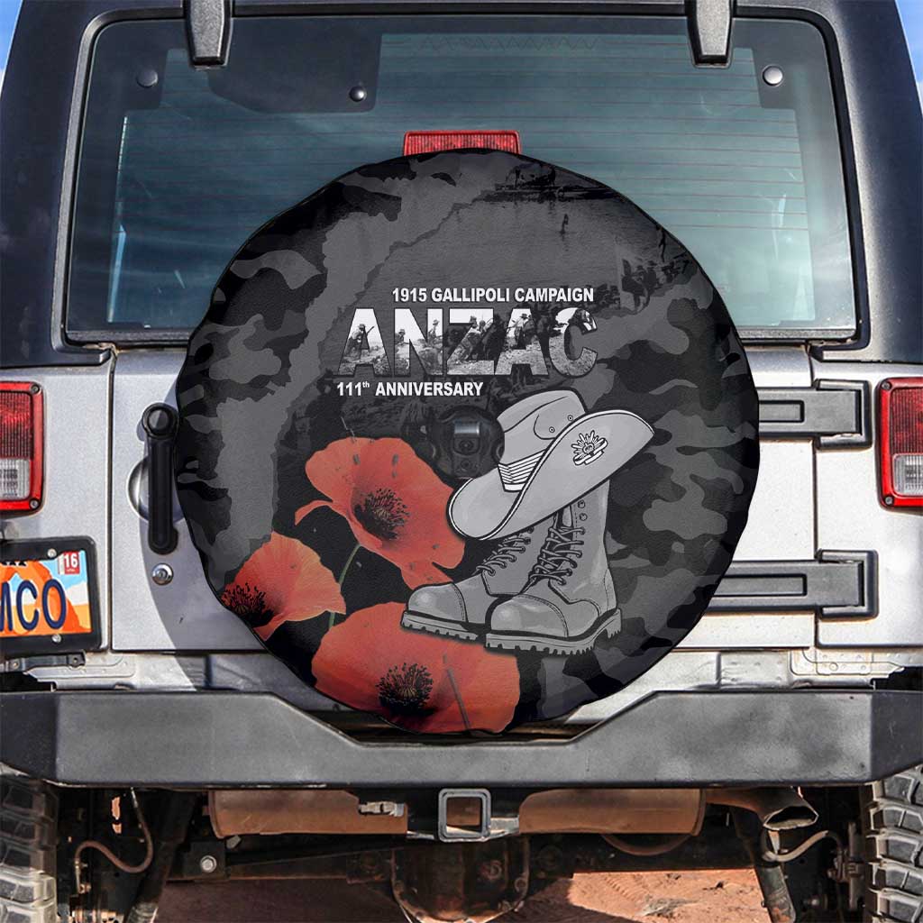 Australia 1915 Gallipoli ANZAC Spare Tire Cover 111th Anniversary Army Boots And Slouch Hat