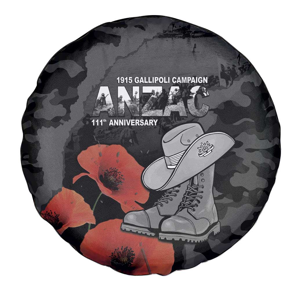 Australia 1915 Gallipoli ANZAC Spare Tire Cover 111th Anniversary Army Boots And Slouch Hat
