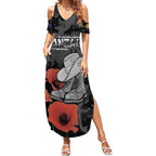 Australia 1915 Gallipoli ANZAC Summer Maxi Dress 111th Anniversary Army Boots And Slouch Hat