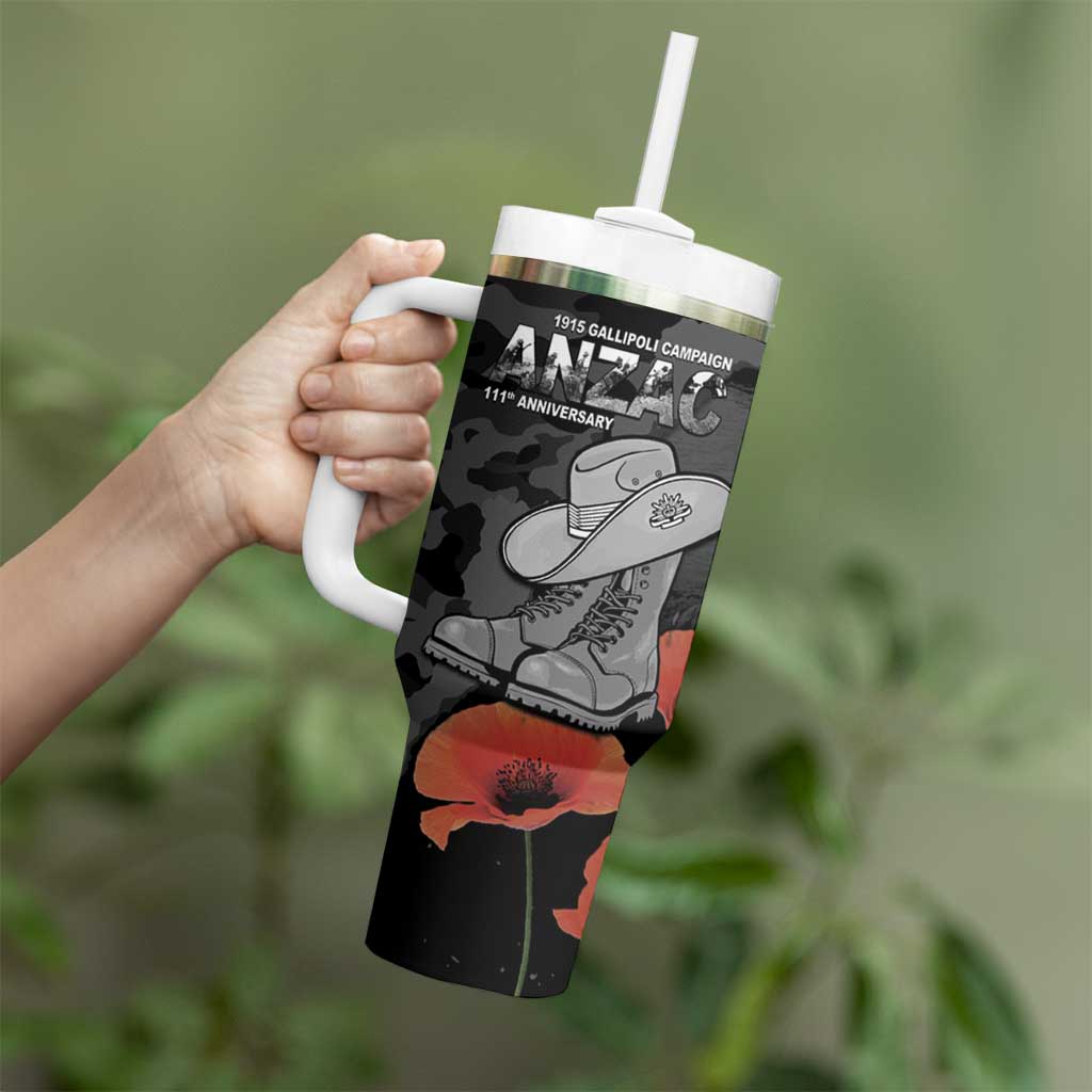Australia 1915 Gallipoli ANZAC Tumbler With Handle 111th Anniversary Army Boots And Slouch Hat