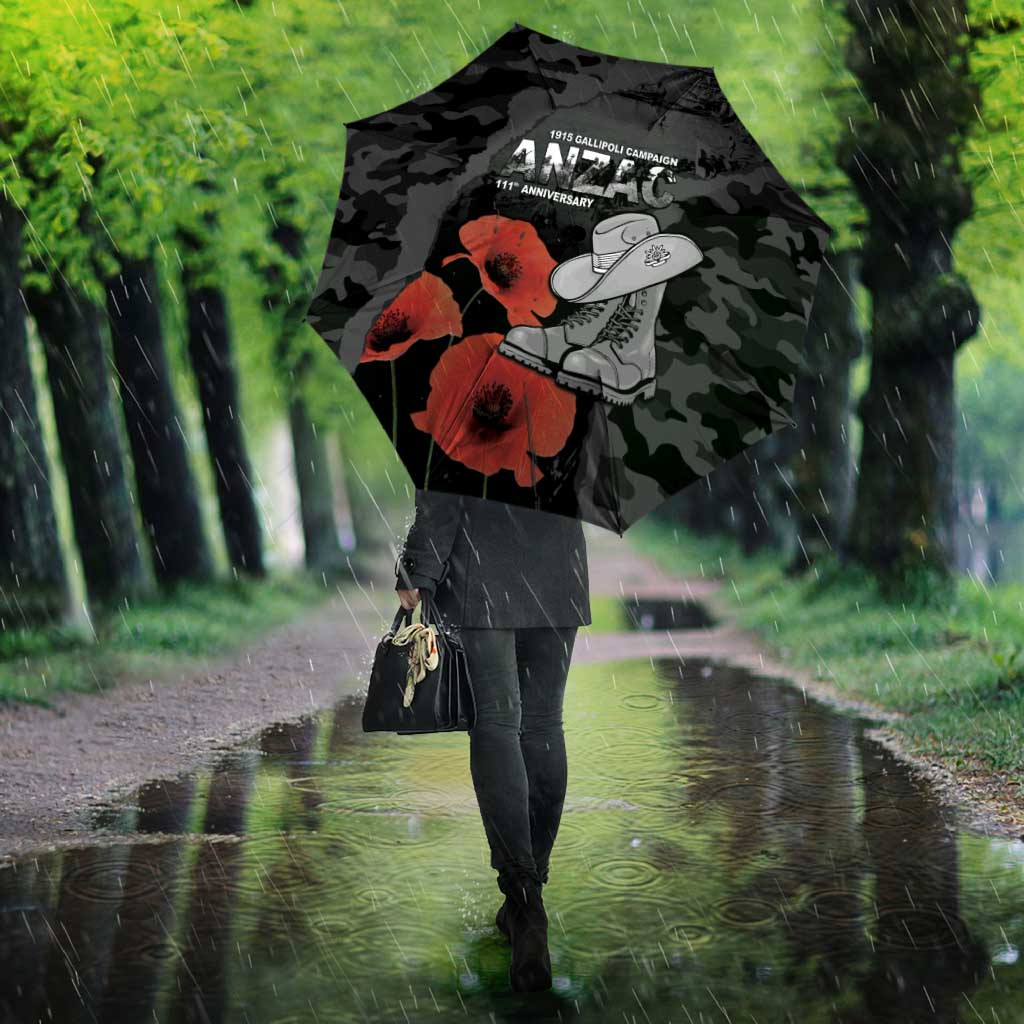 Australia 1915 Gallipoli ANZAC Umbrella 111th Anniversary Army Boots And Slouch Hat