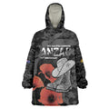 Australia 1915 Gallipoli ANZAC Wearable Blanket Hoodie 111th Anniversary Army Boots And Slouch Hat