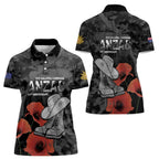 Australia 1915 Gallipoli ANZAC Women Polo Shirt 111th Anniversary Army Boots And Slouch Hat