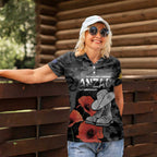 Australia 1915 Gallipoli ANZAC Women Polo Shirt 111th Anniversary Army Boots And Slouch Hat