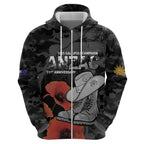 Australia 1915 Gallipoli ANZAC Zip Hoodie 111th Anniversary Army Boots And Slouch Hat