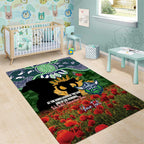 Personalised Raiders Rugby ANZAC Day Area Rug Last Post Poppy We Will Remember Them