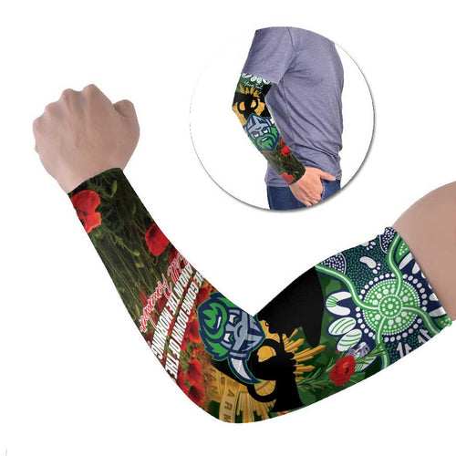 Personalised Raiders Rugby ANZAC Day Arm Sleeves Last Post Poppy We Will Remember Them