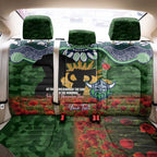 Personalised Raiders Rugby ANZAC Day Back Car Seat Cover Last Post Poppy We Will Remember Them