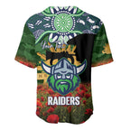 Personalised Raiders Rugby ANZAC Day Baseball Jersey Last Post Poppy We Will Remember Them