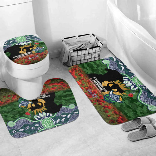 Personalised Raiders Rugby ANZAC Day Bathroom Set Last Post Poppy We Will Remember Them