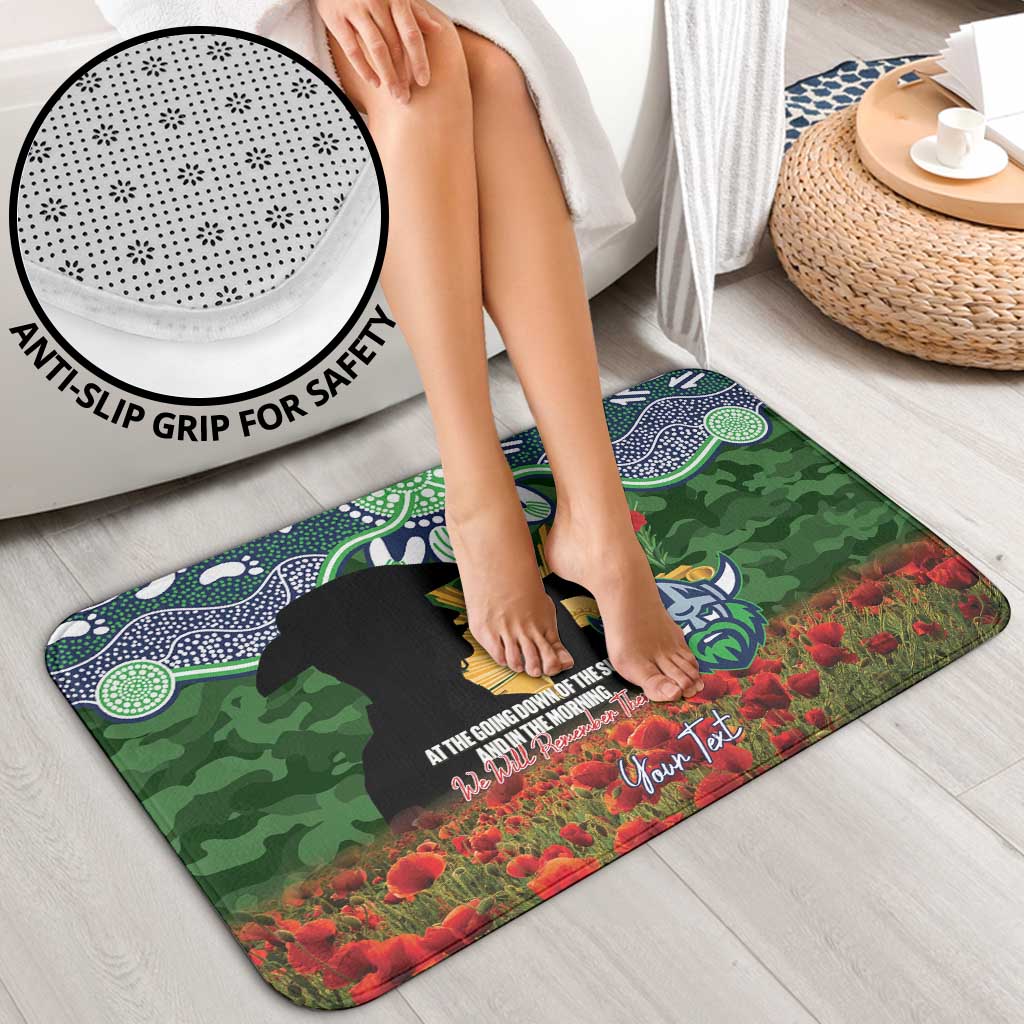 Personalised Raiders Rugby ANZAC Day Bathroom Set Last Post Poppy We Will Remember Them