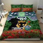 Personalised Raiders Rugby ANZAC Day Bedding Set Last Post Poppy We Will Remember Them
