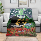Personalised Raiders Rugby ANZAC Day Blanket Last Post Poppy We Will Remember Them