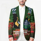 Personalised Raiders Rugby ANZAC Day Blazer Last Post Poppy We Will Remember Them