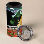Personalised Raiders Rugby ANZAC Day 4 in 1 Can Cooler Tumbler Last Post Poppy We Will Remember Them