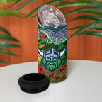 Personalised Raiders Rugby ANZAC Day 4 in 1 Can Cooler Tumbler Last Post Poppy We Will Remember Them