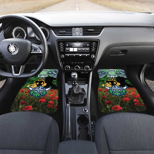 Personalised Raiders Rugby ANZAC Day Car Mats Last Post Poppy We Will Remember Them