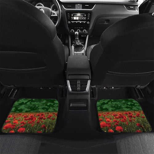 Personalised Raiders Rugby ANZAC Day Car Mats Last Post Poppy We Will Remember Them