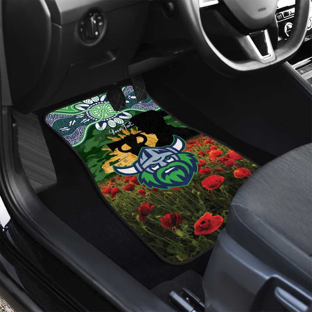 Personalised Raiders Rugby ANZAC Day Car Mats Last Post Poppy We Will Remember Them