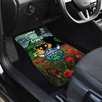 Personalised Raiders Rugby ANZAC Day Car Mats Last Post Poppy We Will Remember Them