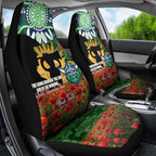 Personalised Raiders Rugby ANZAC Day Car Seat Cover Last Post Poppy We Will Remember Them