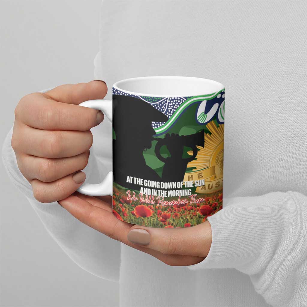 Personalised Raiders Rugby ANZAC Day Ceramic Mug Last Post Poppy We Will Remember Them