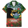 Personalised Raiders Rugby ANZAC Day Family Matching Puletasi and Hawaiian Shirt Last Post Poppy We Will Remember Them
