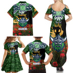 Personalised Raiders Rugby ANZAC Day Family Matching Summer Maxi Dress and Hawaiian Shirt Last Post Poppy We Will Remember Them