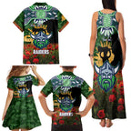 Personalised Raiders Rugby ANZAC Day Family Matching Tank Maxi Dress and Hawaiian Shirt Last Post Poppy We Will Remember Them