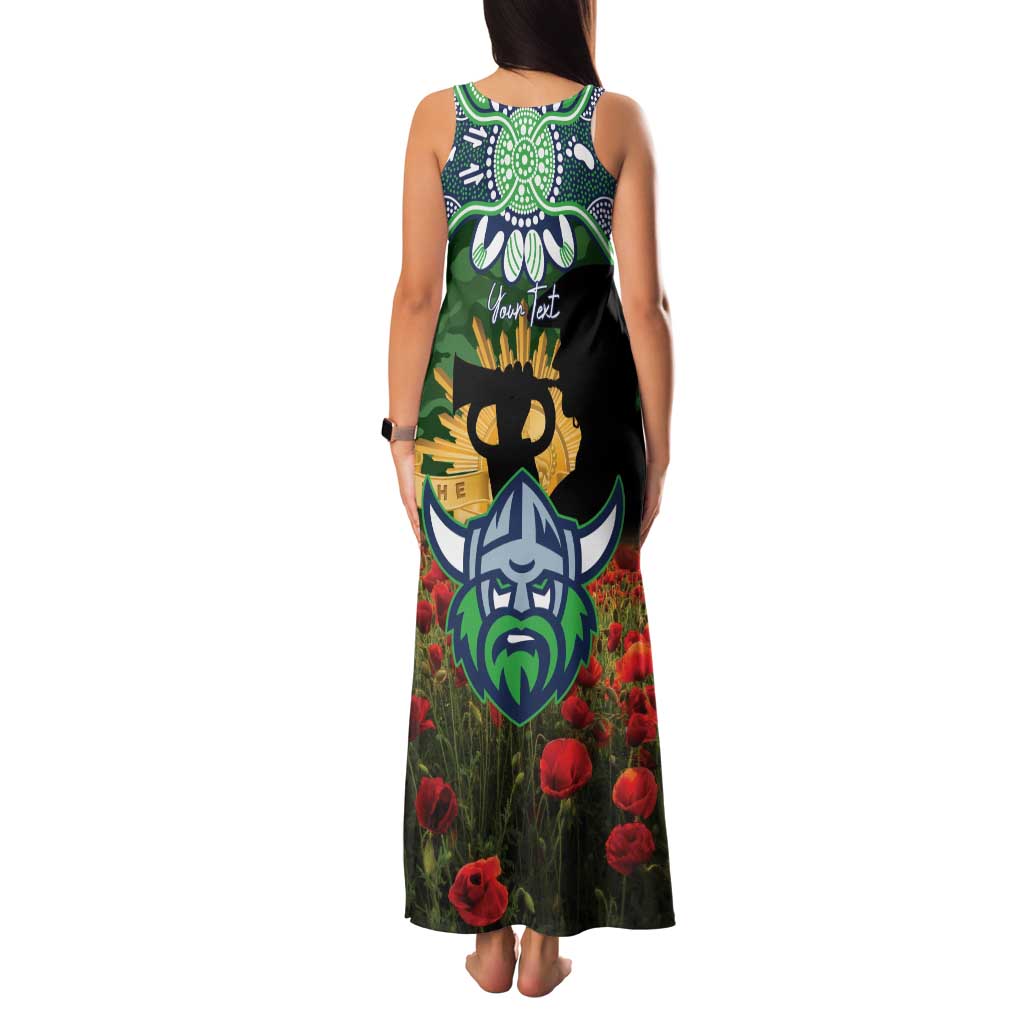 Personalised Raiders Rugby ANZAC Day Family Matching Tank Maxi Dress and Hawaiian Shirt Last Post Poppy We Will Remember Them