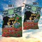 Personalised Raiders Rugby ANZAC Day Garden Flag Last Post Poppy We Will Remember Them