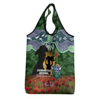 Personalised Raiders Rugby ANZAC Day Grocery Bag Last Post Poppy We Will Remember Them