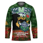 Personalised Raiders Rugby ANZAC Day Hockey Jersey Last Post Poppy We Will Remember Them