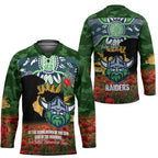 Personalised Raiders Rugby ANZAC Day Hockey Jersey Last Post Poppy We Will Remember Them