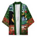 Personalised Raiders Rugby ANZAC Day Kimono Last Post Poppy We Will Remember Them
