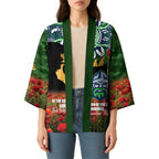 Personalised Raiders Rugby ANZAC Day Kimono Last Post Poppy We Will Remember Them