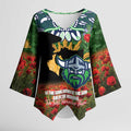 Personalised Raiders Rugby ANZAC Day Kimono Sleeve Blouse Last Post Poppy We Will Remember Them