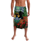 Personalised Raiders Rugby ANZAC Day Lavalava Last Post Poppy We Will Remember Them