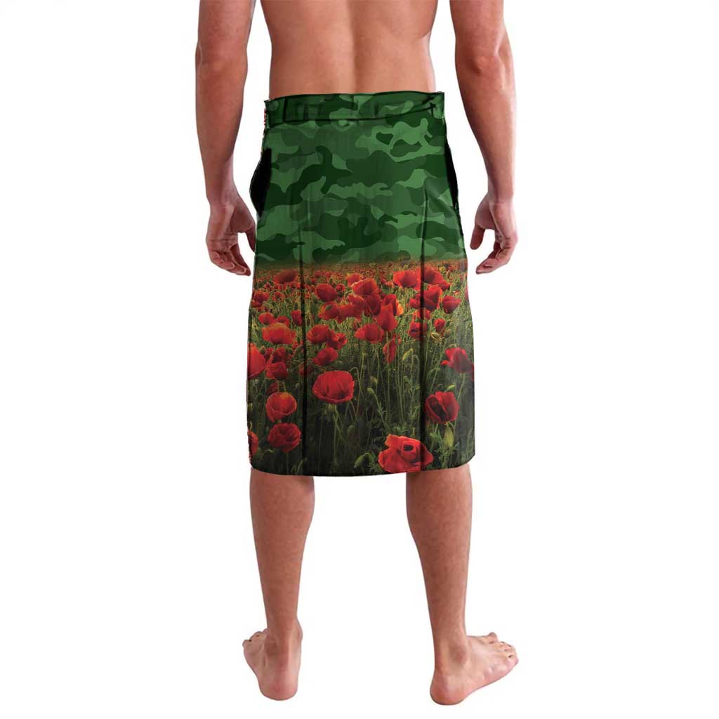 Personalised Raiders Rugby ANZAC Day Lavalava Last Post Poppy We Will Remember Them