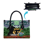 Personalised Raiders Rugby ANZAC Day Leather Bag Last Post Poppy We Will Remember Them