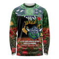Personalised Raiders Rugby ANZAC Day Long Sleeve Shirt Last Post Poppy We Will Remember Them