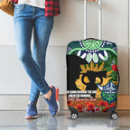 Personalised Raiders Rugby ANZAC Day Luggage Cover Last Post Poppy We Will Remember Them